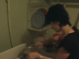 Amateur couple is chilling at home together