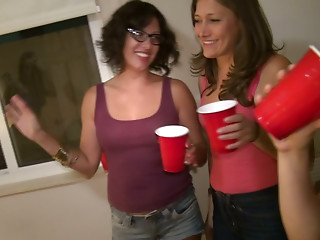 Student party turns into a blowjob provided by..