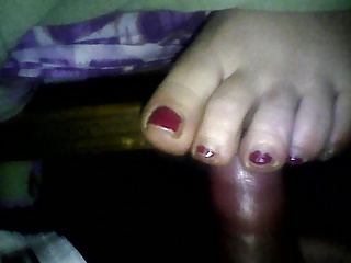 best uruguaian wife socks off footjob and toejob..