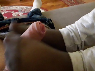 Nylon footjob