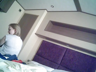 bbw blond slut caught changing