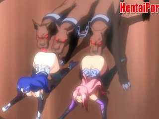 Cartoon girls fucked by demons