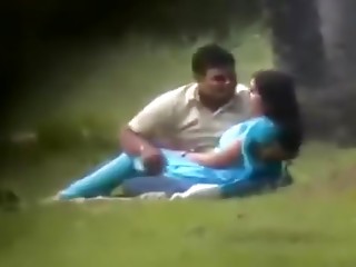 Desi Paramours in Park Chap Playing With Her..