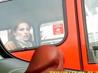 Jerking off in the car for a girl