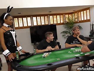 During poker night a group of white chaps team..