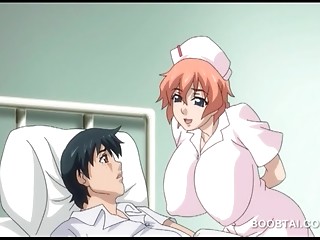 Big breasted hentai nurse sucks and rides knob..