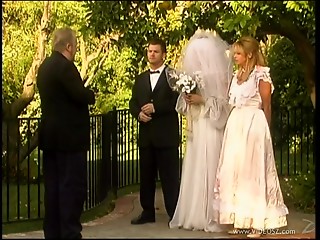 Sexually excited bride is drilled inexperienced..